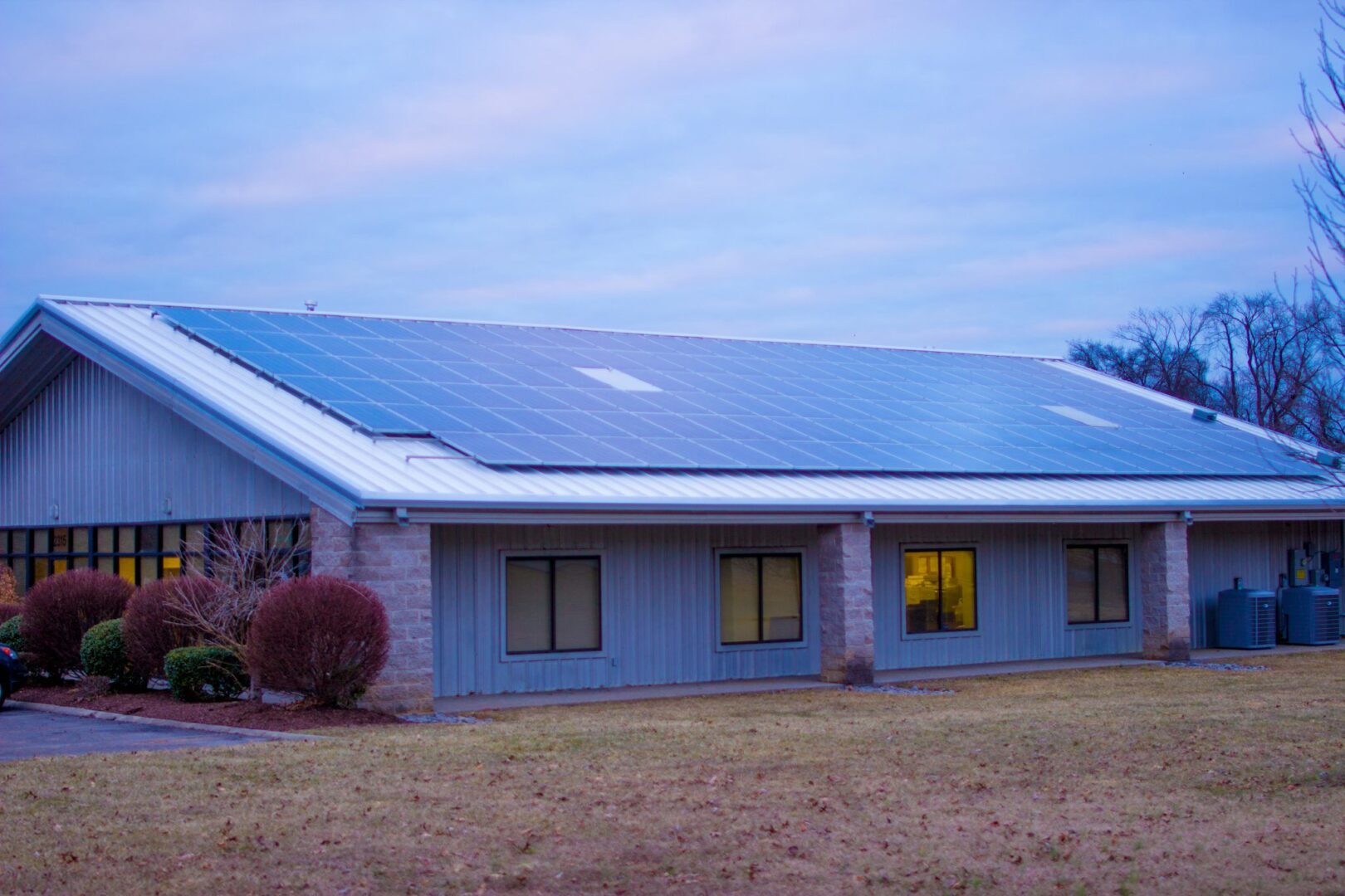 Integrated solar on standing seam metal roofing 