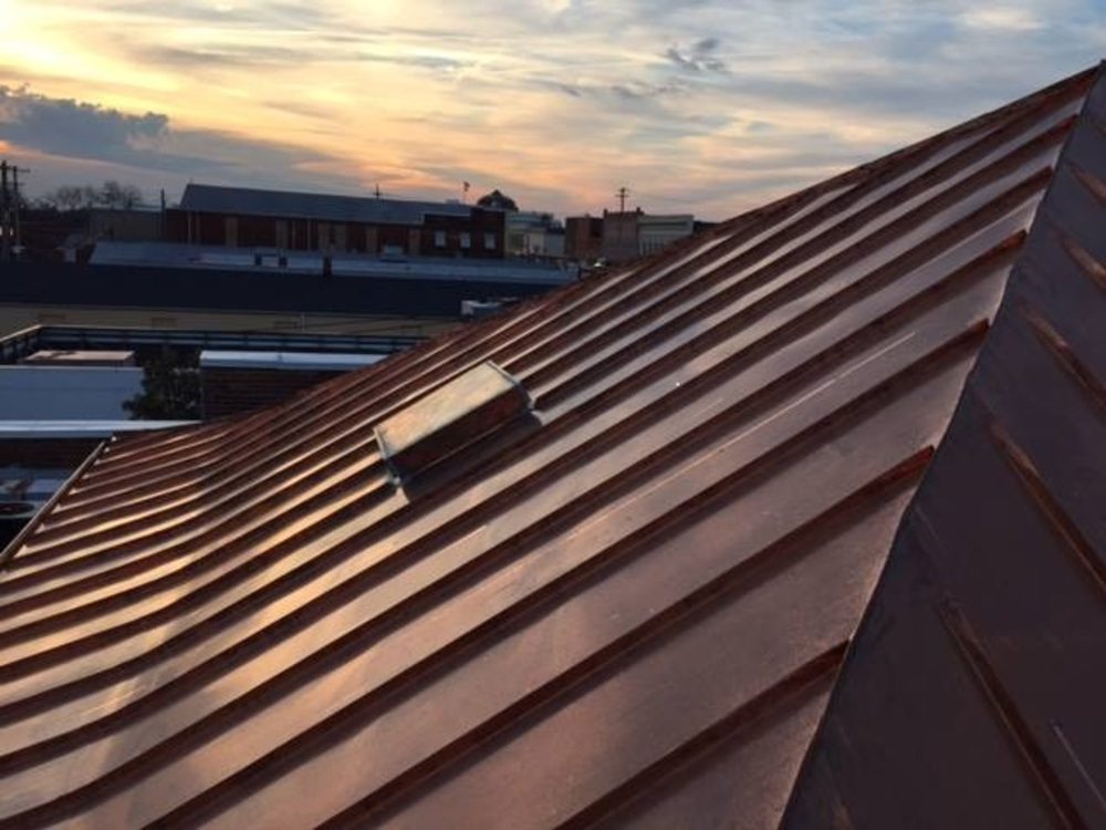Standing Seam Copper Roofing