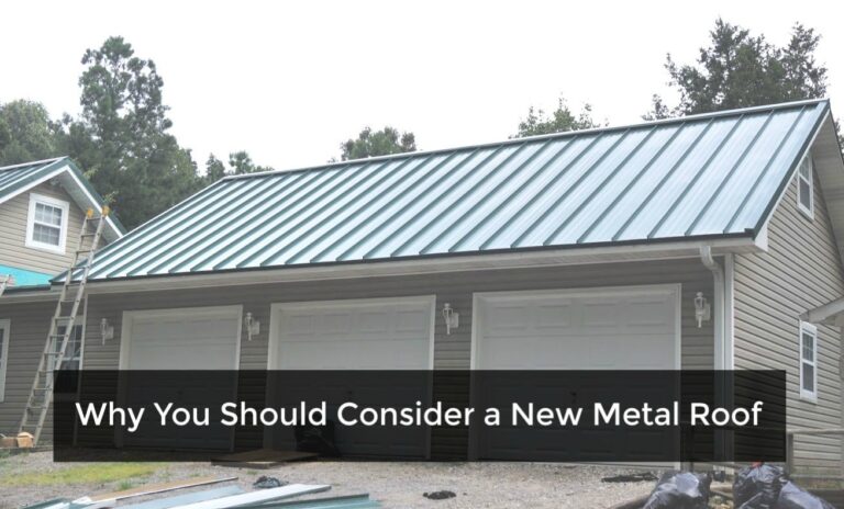 Why-You-Should-Consider-a-New-Metal-Roof - MidSouth Construction LLC New teal metal roof on garage.