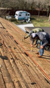 Roofing Decking - Nashville Roofers install proper roof sheathing over old space decking