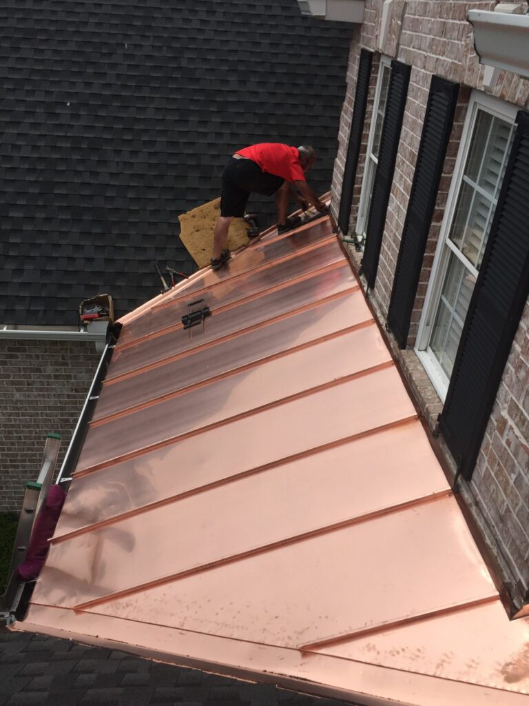 Specialty Roofing Copper Bay Windows - MidSouth Construction LLC Copper Roofing Accents