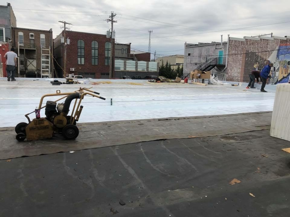 Commercial Roof Replacement with TPO Carlisle product.