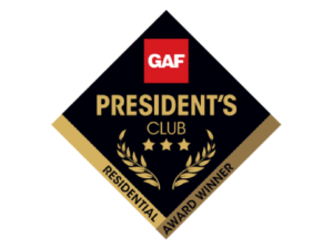 MidSouth Construction has achieved President's Club level as a certified Master Elite Roofing Contractor