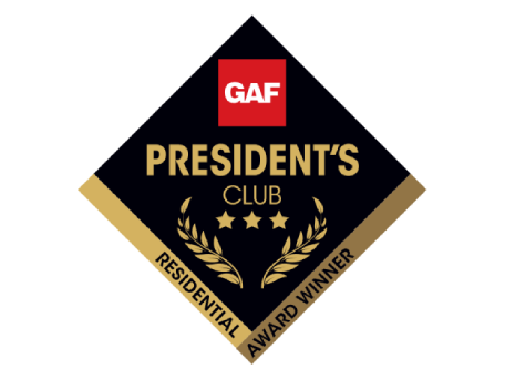 MidSouth Construction has achieved President's Club level as a certified Master Elite Roofing Contractor
