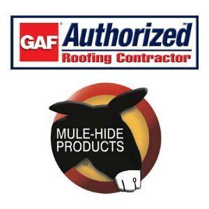 A picture of the gaf authorized roofing contractor logo.