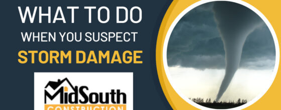 A picture of a storm with the words " what to do when you suspect a storm damage ".