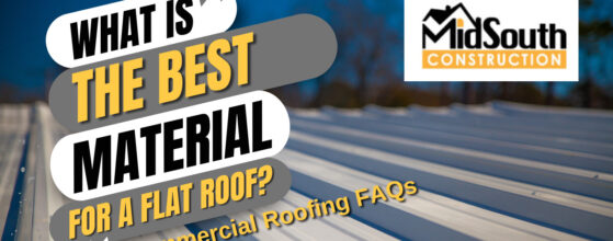 A picture of the words what is the best material for flat roof ?
