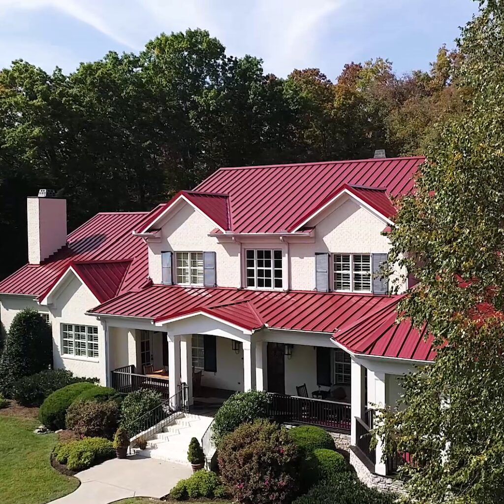 Red Standing Seam Metal Roof
