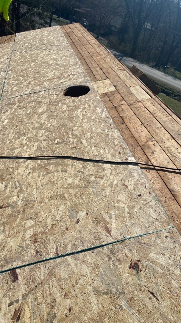 Plank Decking covered with new OSB to meet building codes