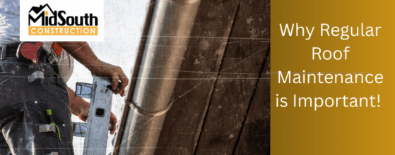 Image showing a man on a ladder doing roof maintenace