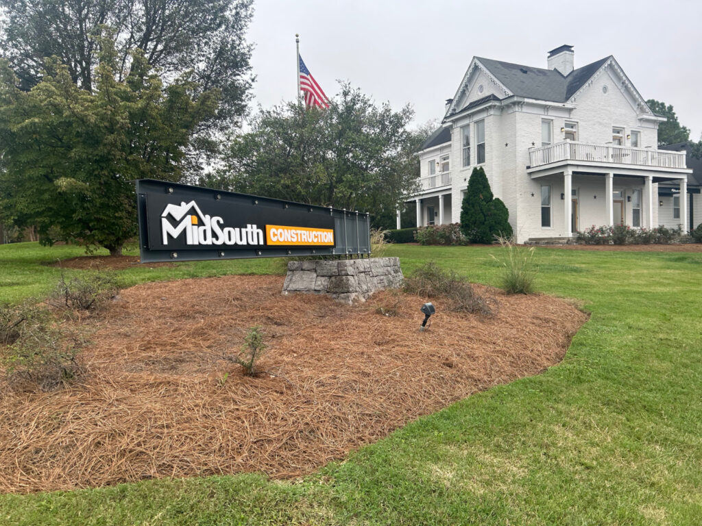 Exterior picture of the Old Ezell House now occupied by MidSouth Construction