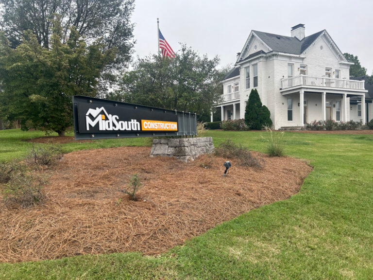 Exterior picture of the Old Ezell House now occupied by MidSouth Construction