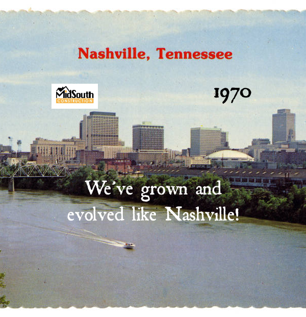A 1970 picture of Nashville city in Tennessee